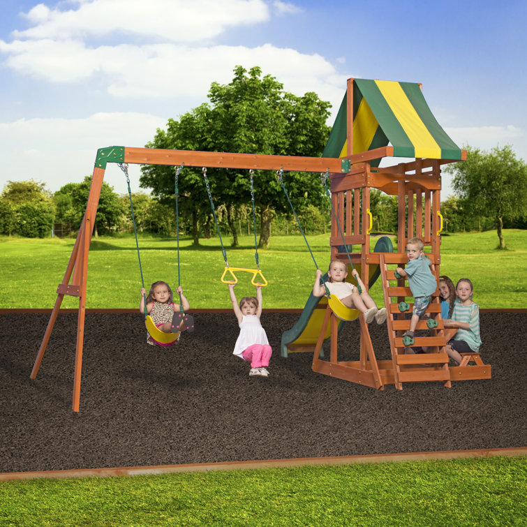 Backyard Discovery Belmont Sunnydale Swing Set Wayfair.co.uk